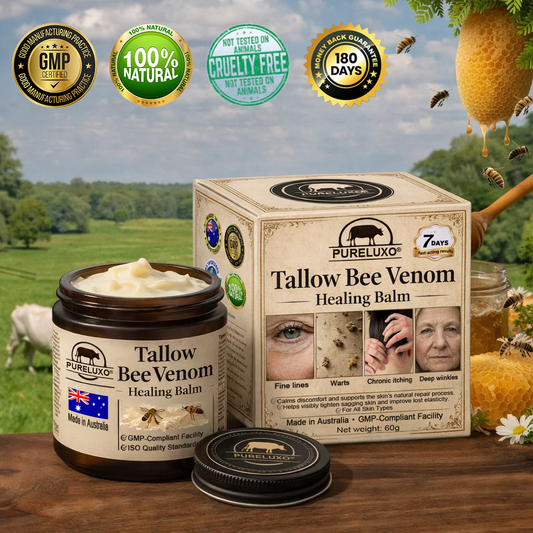 【70% OFF Wraps Up Today】Pureluxo® 🐄Tallow Bee Venom Healing Balm（Sorts Out Spots, Wrinkles & Knackered Skin — Steroid-Free）
