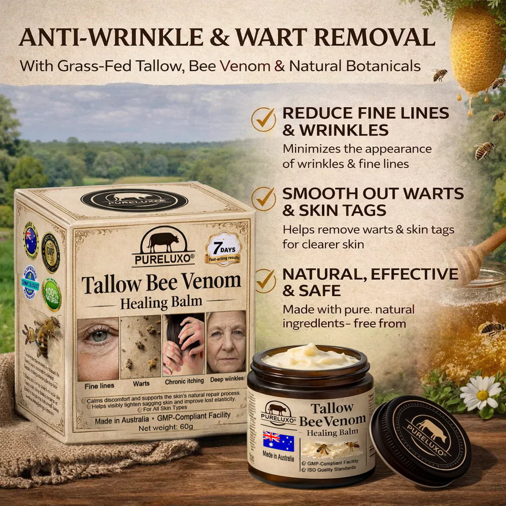 【70% OFF Wraps Up Today】Pureluxo® 🐄Tallow Bee Venom Healing Balm（Sorts Out Spots, Wrinkles & Knackered Skin — Steroid-Free）