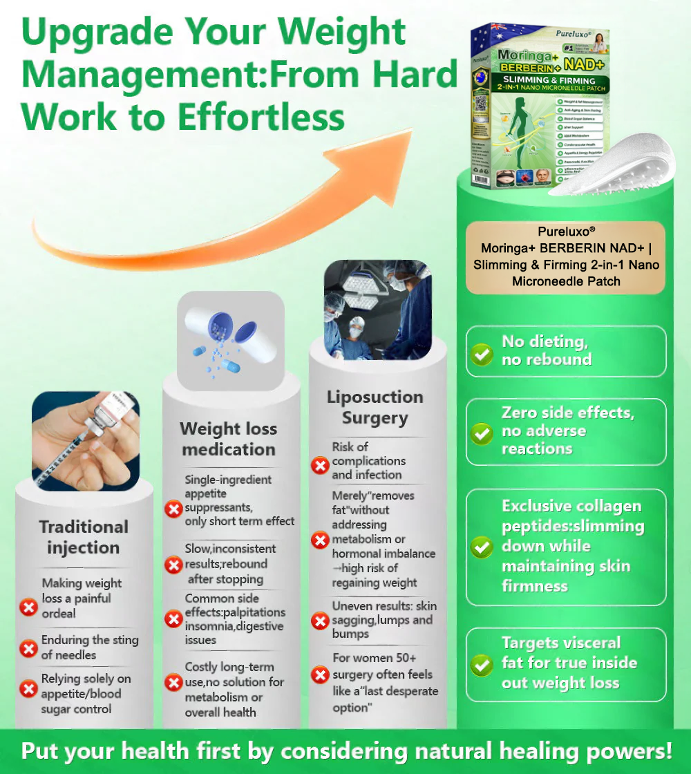 【🇦🇺𝐿𝑎𝑠𝑡 𝐷𝑎𝑦 𝑃𝑟𝑜𝑚𝑜𝑡𝑖𝑜𝑛 70% 𝑂𝐹𝐹】|𝙋𝙪𝙧𝙚𝙡𝙪𝙭𝙤® 𝑴𝒐𝒓𝒊𝒏𝒈𝒂 & 𝑩𝒆𝒓𝒃𝒆𝒓𝒊𝒏𝒆 *NAD+| Slimming & Firming 2-in-1 Nano Microneedle Patch|𝘉𝘢𝘤𝘬𝘦𝘥 𝘣𝘺 𝘴𝘤𝘪𝘦𝘯𝘤𝘦 | 10-𝗂𝗇-𝟣 𝖿𝗈𝗋𝗆𝗎𝗅𝖺 | 𝑅𝑒𝑠𝑢𝑙𝑡𝑠 𝑖𝑛 7 𝑑𝑎𝑦𝑠 ⏳